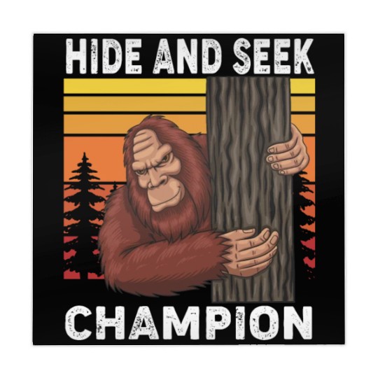 Bigfoot Hide And Seek Champion Funny Sasquatch Mahjong Mats