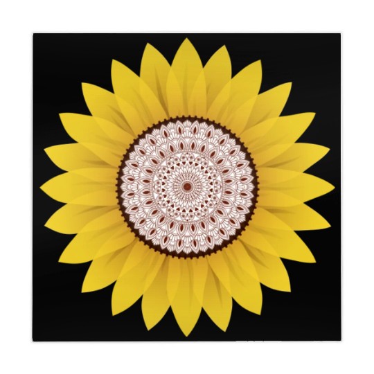 Golden Sunflower Mandala Mahjong Mats