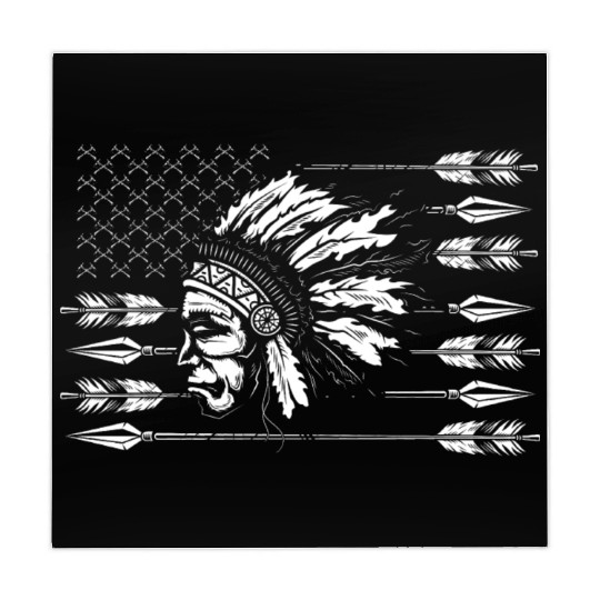 Chief Native American Traditional US Flag Mahjong Mats