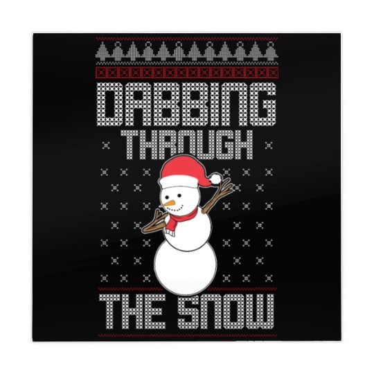 Christmas Dabbing Through The Snow Funny Snowman Mahjong Mats