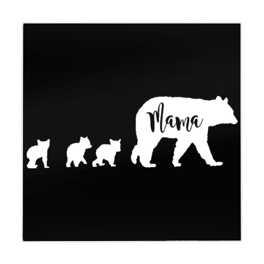 Mama Bear With 3 Three Cubs Fun Mom Mother Mahjong Mats