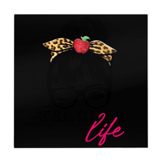 Teacher Life Messy Bun Bandana Mahjong Mats