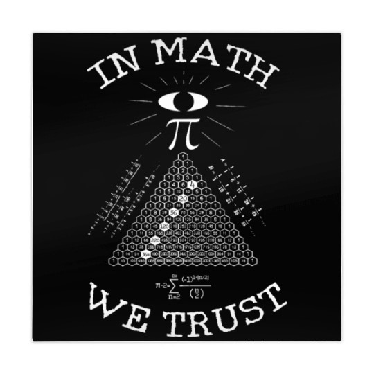 In Math We Trust Pi Day Pyramid Mathematics Geek Mahjong Mats