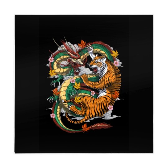 Japanese Dragon Tiger Mahjong Mats