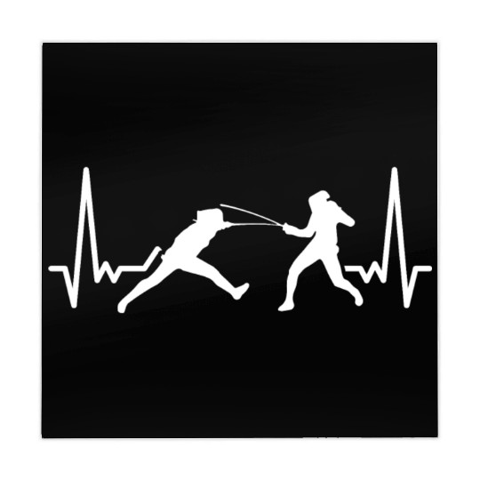 Heartbeat Funny Fencing Sports Fight For A Fencer Mahjong Mats