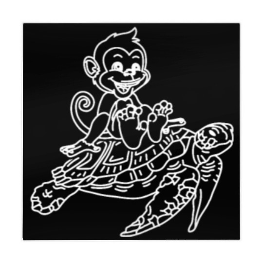 Cute Turtle Lover Turtle And Monkey Funny Monkey Mahjong Mats