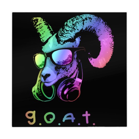 The GOAT Cool and Funny Music Animal with Mahjong Mats