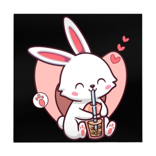 Kawaii Dog Loves Mahjong Mats Boba Tea Bubble Tea Anime