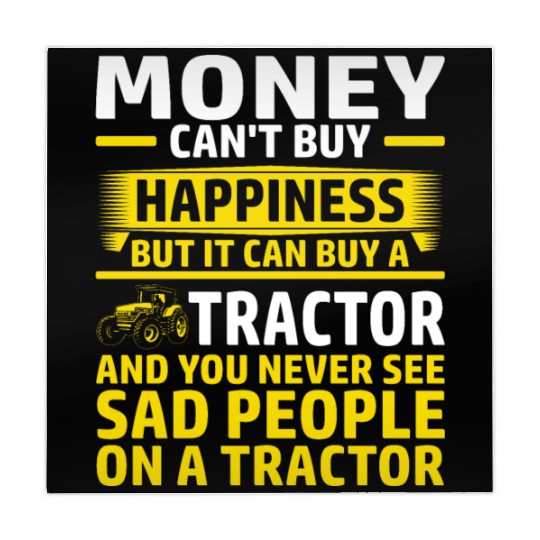 Tractor Farmer Funny Money Happiness Mahjong Mats