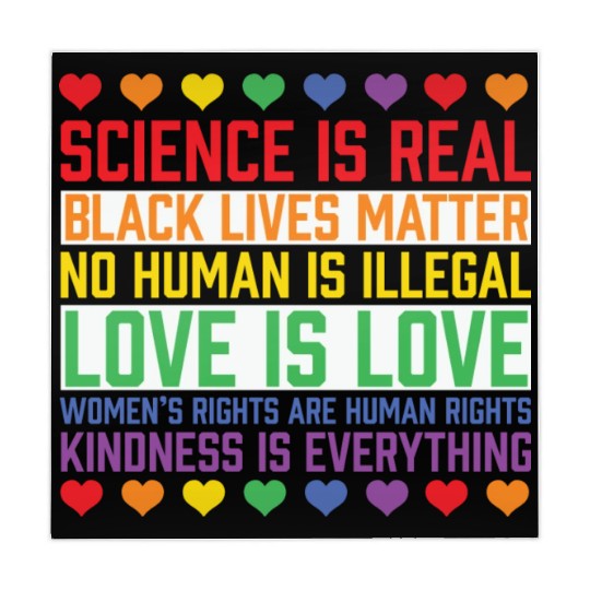 LBGT Flag Gay Pride Human Science is Real Mahjong Mats