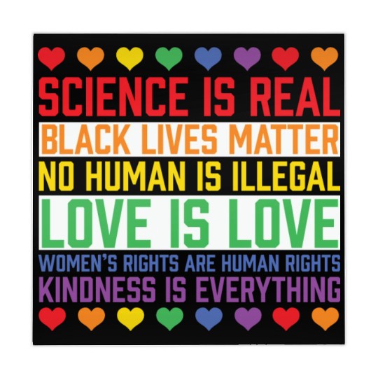 LBGT Flag Gay Pride Human Science is Real Mahjong Mats