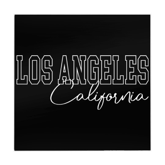 Womens Los Angeles California Letter Print Half Mahjong Mats