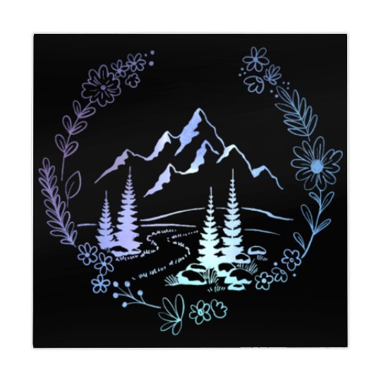 Flower Mountain Landscape Wilderness Mountaineer Mahjong Mats