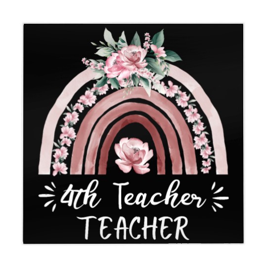 4th grade teacher floral rainbow back to school Mahjong Mats