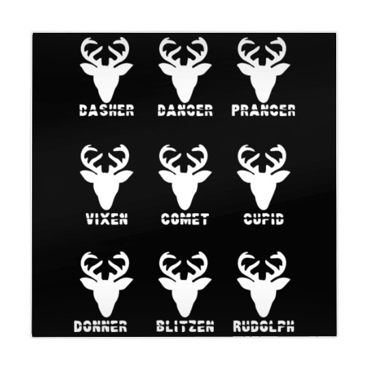 FUNNY DEER HUNTER ALL OF SANTA S REINDEER Mahjong Mats