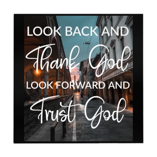 Look back and thank God look forward and trust God Mahjong Mats