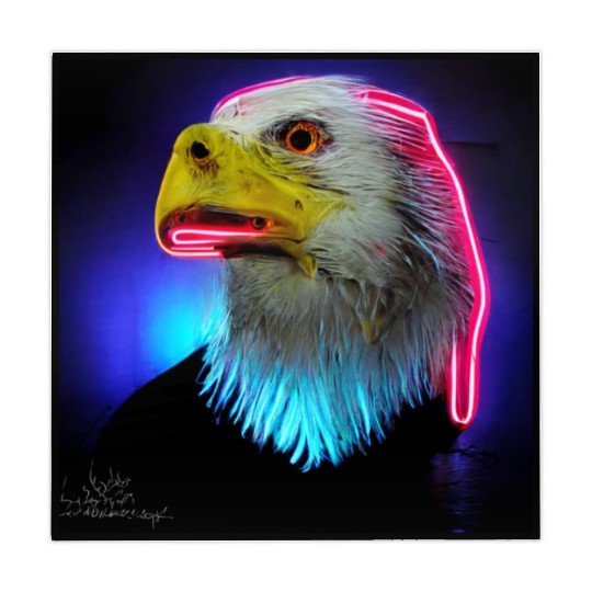 i love america neon bright lightsamerican eagle Mahjong Mats