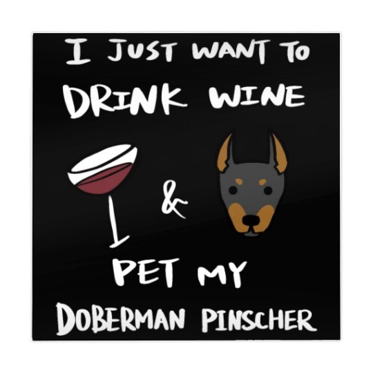 Drink Wine And Pet My Doberman Mahjong Mats