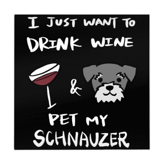 Drink Wine And Pet My Schnauzer Mahjong Mats