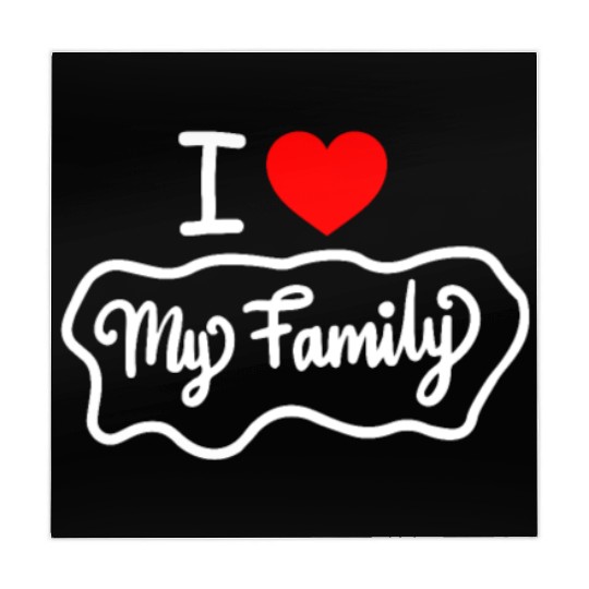 I Love My Family Funny design Classic Mahjong Mats