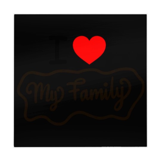I Love My Family Funny design Classic Mahjong Mats