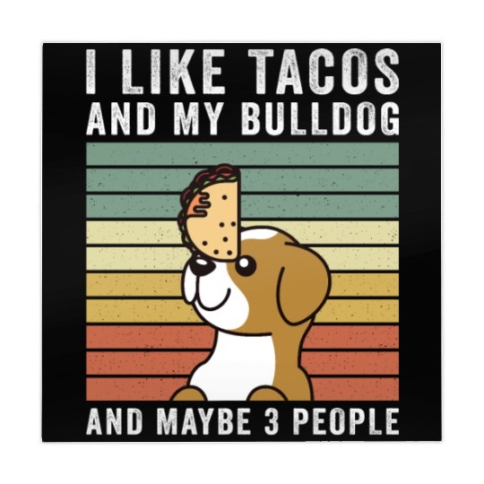 I Like Tacos And My English Bulldog Mahjong Mats