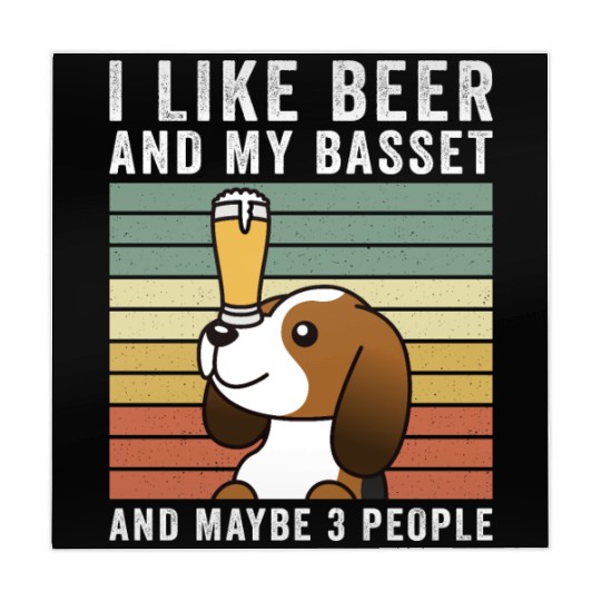 I Like Beer And My Basset Hound Mahjong Mats