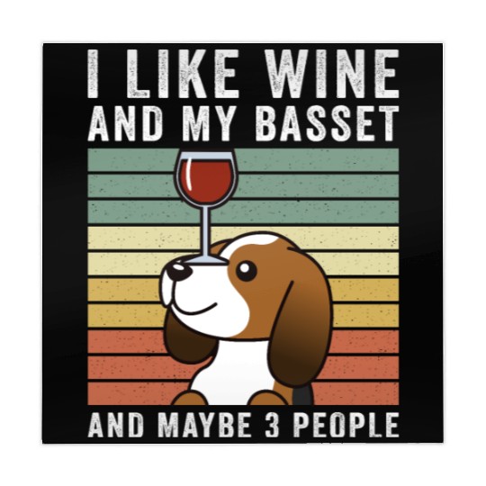 I Like Wine And My Basset Hound Mahjong Mats
