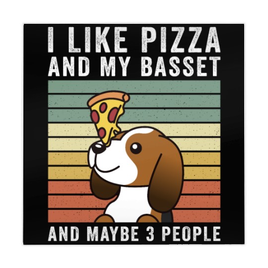 I Like Pizza And My Basset Hound Mahjong Mats