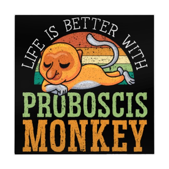 Life Is Better With Proboscis Monkey Ape Zookeeper Mahjong Mats