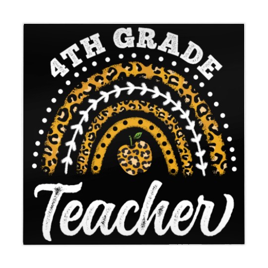 4th Grade Teacher Leopard Rainbow Back To School Mahjong Mats