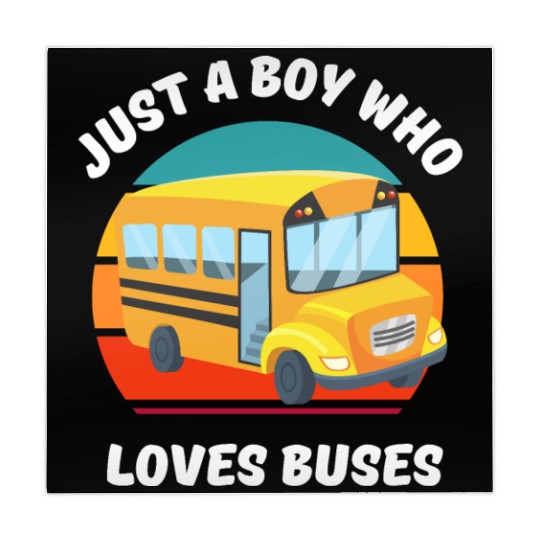 Just A Boy Who Loves School Buses Boys Kids Gift Mahjong Mats