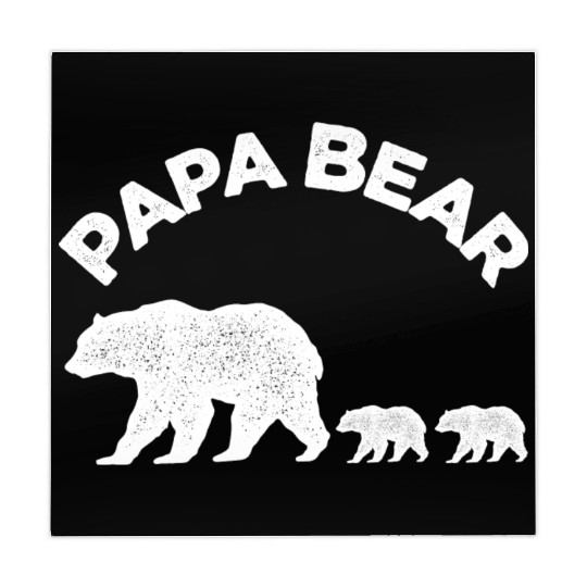 Vintage Papa Bear with Two Cubs Daddy Bear Twin Mahjong Mats