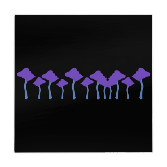 Trees Line Nature Forest Stroke Purple Mahjong Mats