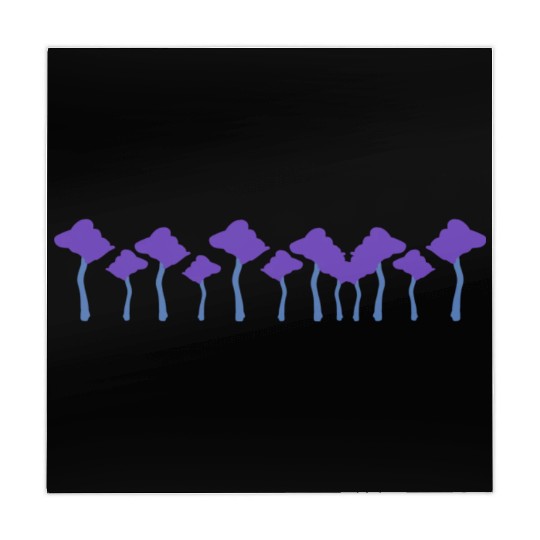 Trees Line Nature Forest Stroke Purple Mahjong Mats