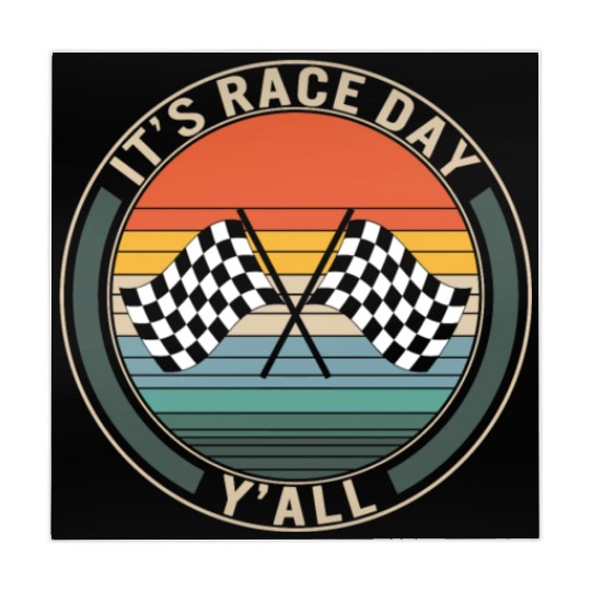 It's Race Day Y'all Mahjong Mats, Race Day Checkered