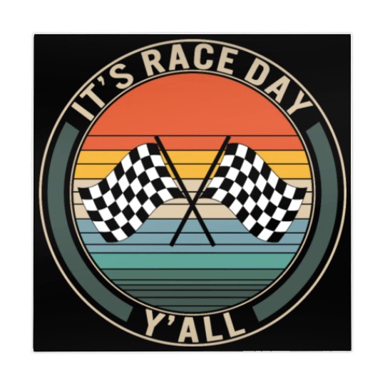 It's Race Day Y'all Mahjong Mats, Race Day Checkered