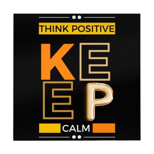 Black Yellow Great Things think positive keepcalm Mahjong Mats