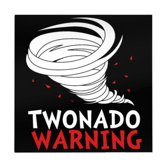 Funny 2nd Bday Twonado Warning Tornado Birthday Mahjong Mats