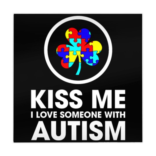 Kiss Me I Love Someone With Autism Funny Mom Mahjong Mats