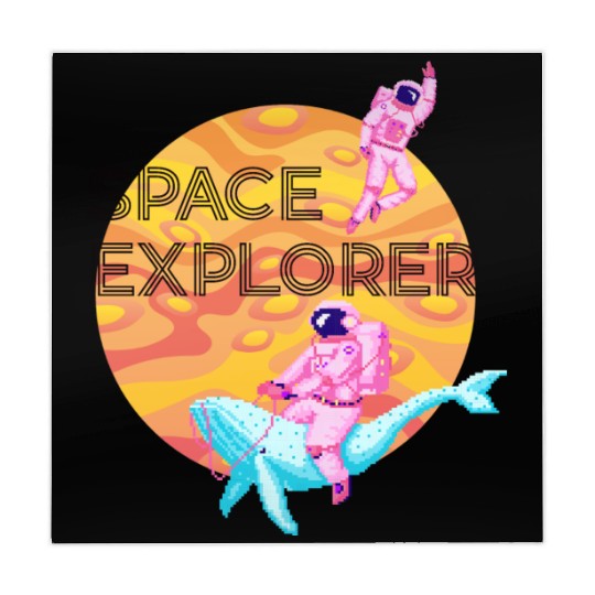 Space Explorer Two Astronauts and A Blue Whale Mahjong Mats