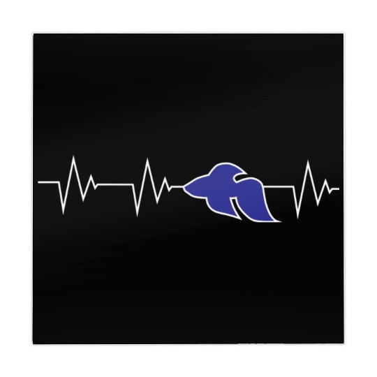 Jff Blue Betta Fish Heart Beat Mahjong Mats