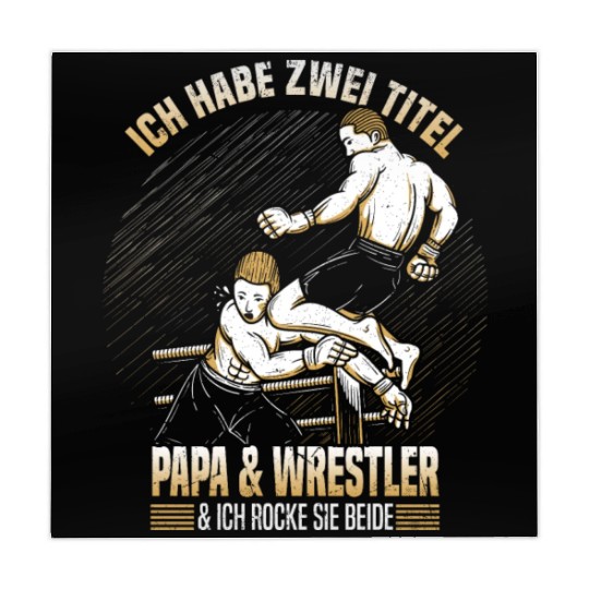 Wrestling Two Titles Dad And Wrestler I Rock Them Mahjong Mats