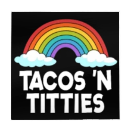 Tacos N Titties Rainbow Lesbian Funny LGBT Mahjong Mats