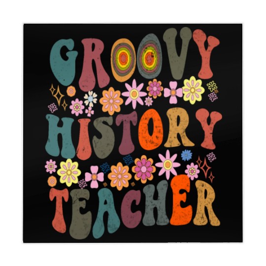 Groovy history Teacher retro Back To School Mahjong Mats