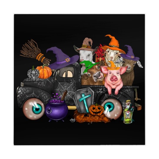 Halloween Farm Animals Truck Mahjong Mats