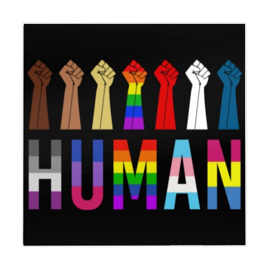 Human Rights For All Resist Feminist LGBT Black Mahjong Mats