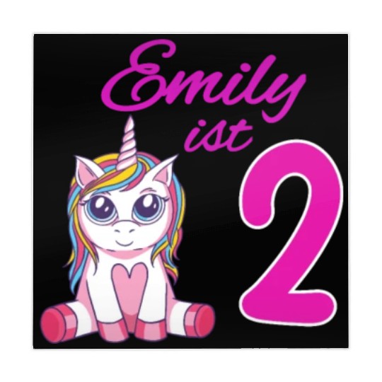 Children's Birthday Party 2 Years Girl Name Emily Mahjong Mats