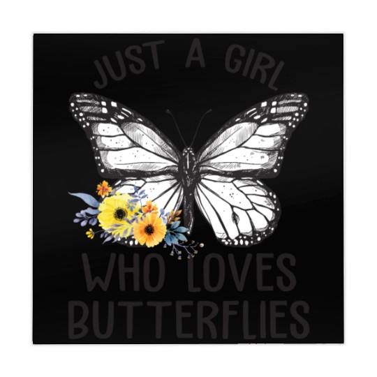 Just A Girl Who Loves Butterflies Cute Flowers Mahjong Mats
