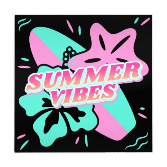 Summer Vibes - Beach, surf, hibiscus and starfish Mahjong Mats